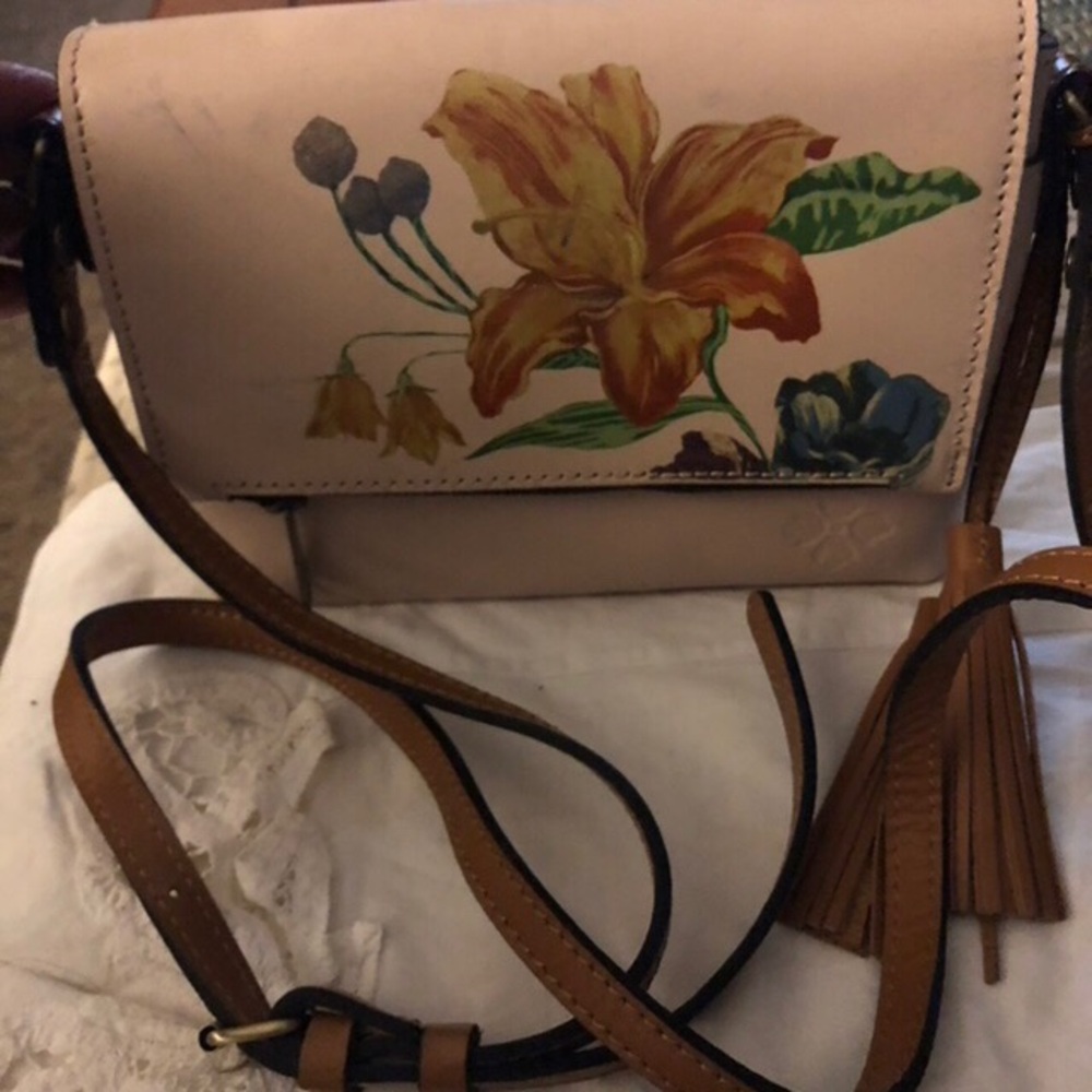 Patricia Nash Floral Leather Cross Body Bag